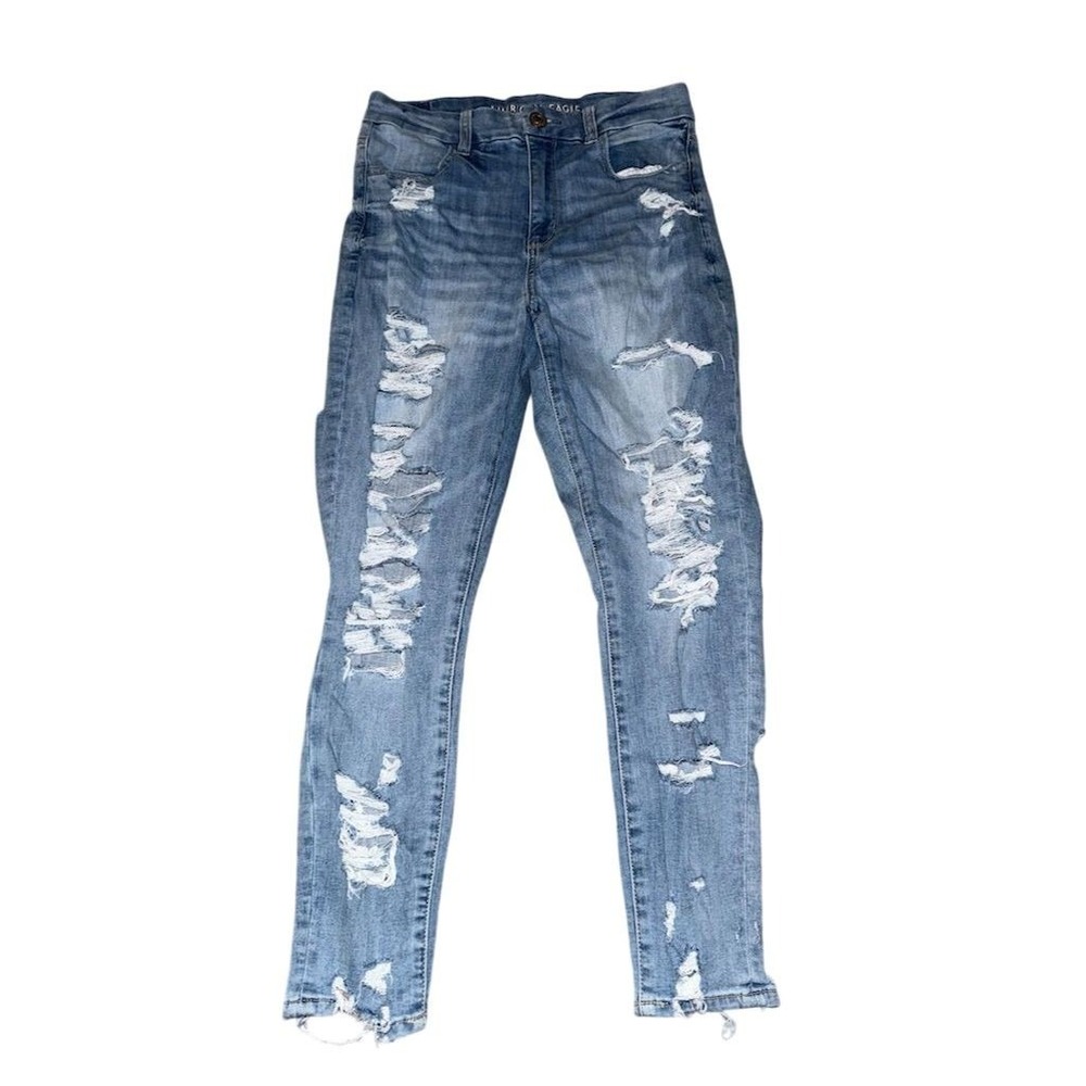 American Eagle Outfitters Distressed Light Blue Jeggings